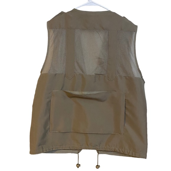 HUMVEE Combat Vest Pockets Safari Fishing Hunting Khaki Tan Men's Size Large - Picture 2 of 8